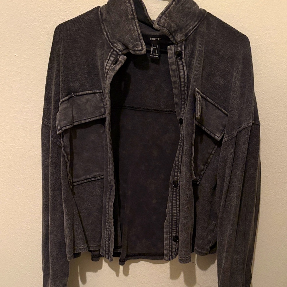 Forever 21 Charcoal Corduroy Jacket